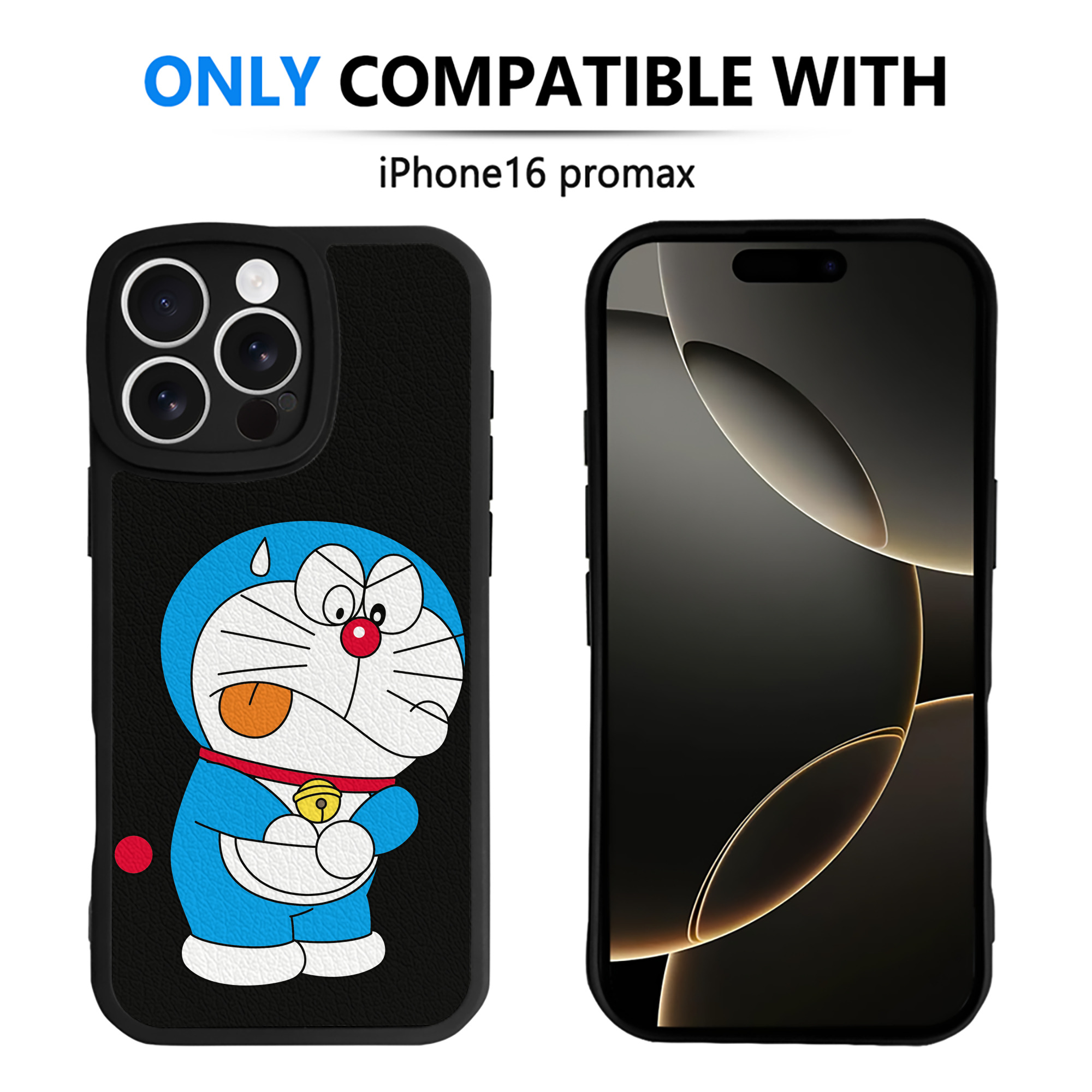（画像用） ドラえもん Doraemon 【iPhone 16シリーズ対応】シリコンスマホケース（レザー調） 材質：シリコン